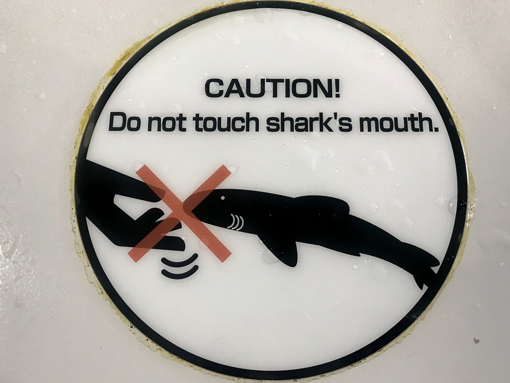 Aquarium Warning Sign