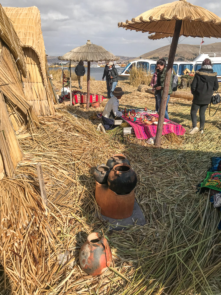 Uros Islands - handicrafts for sale